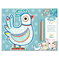 COLORIAGE : Animaux de la forêt à révéler - Djeco