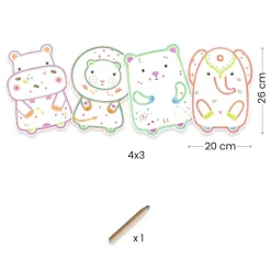 COLORIAGE : Animaux sauvages à révéler - Djeco