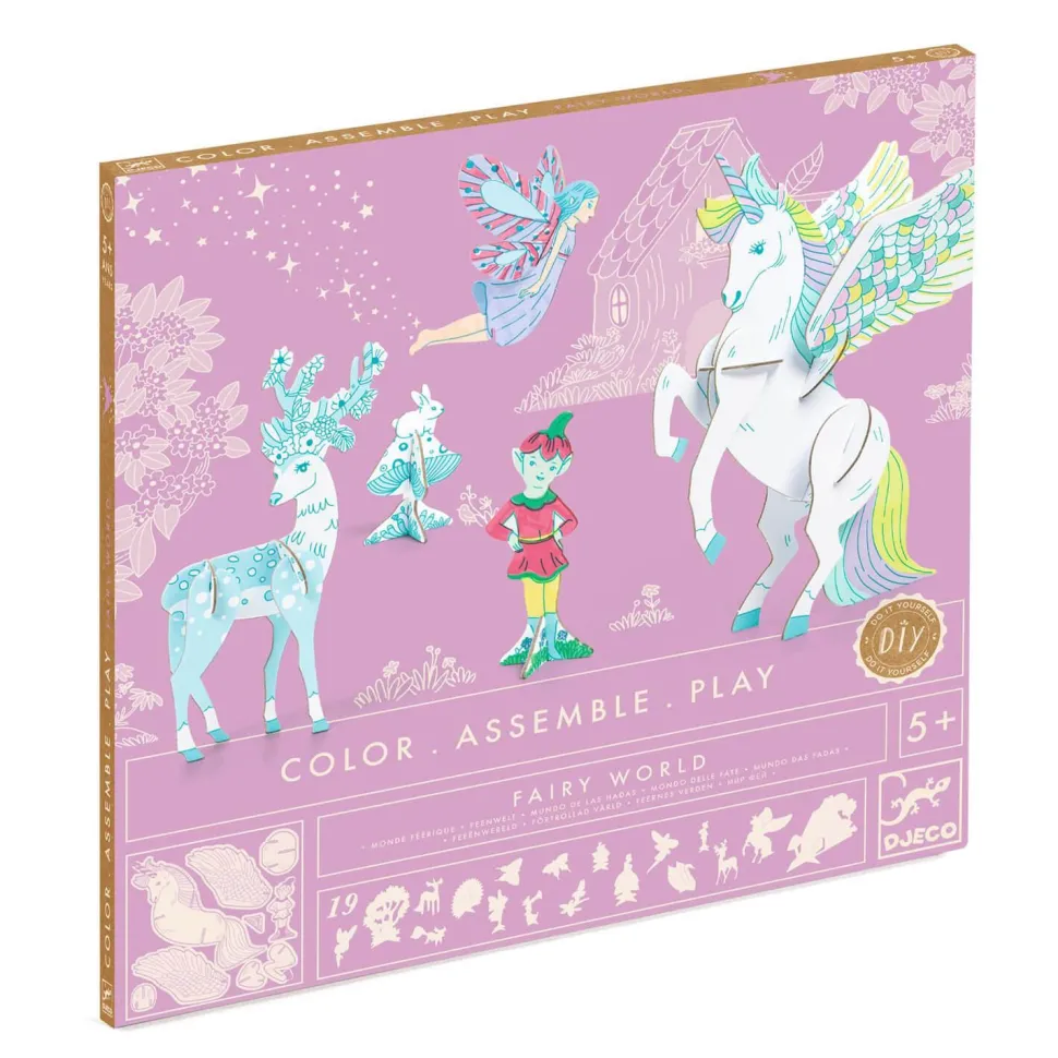 Coloriage et assemblage : Monde enchanté - Djeco