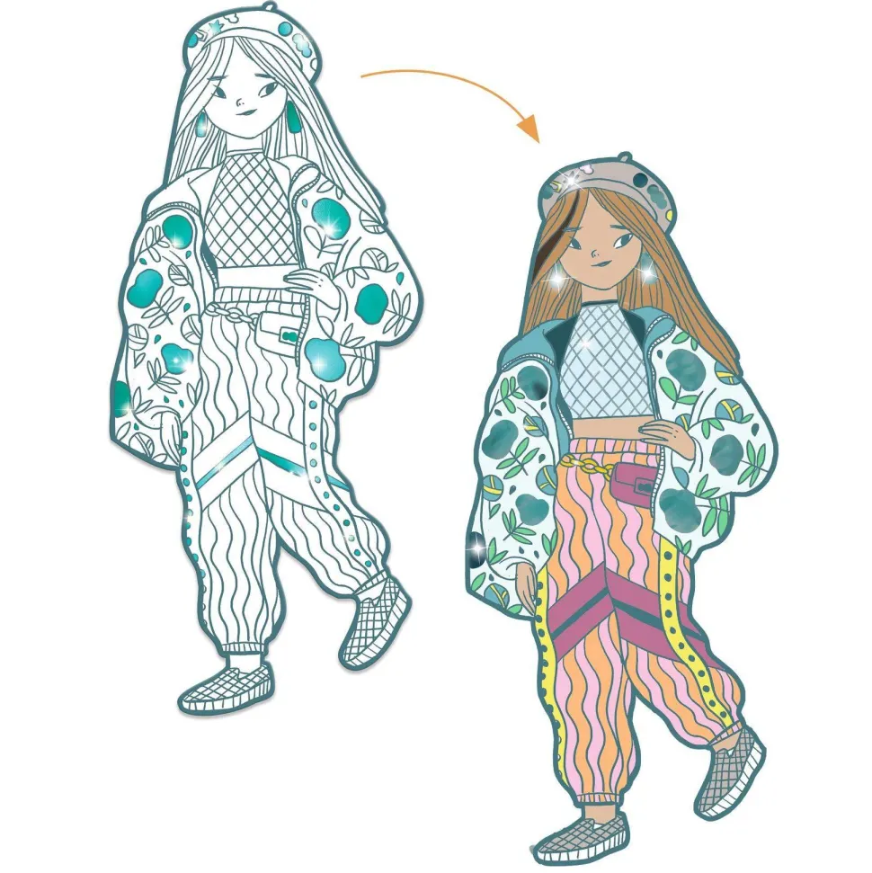 COLORIAGE GRAND FORMAT : Angèle & ses amies - LES DEMOISELLES - Djeco