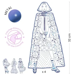 COLORIAGE GRAND FORMAT : Laura & ses amies - LES DEMOISELLES - Djeco