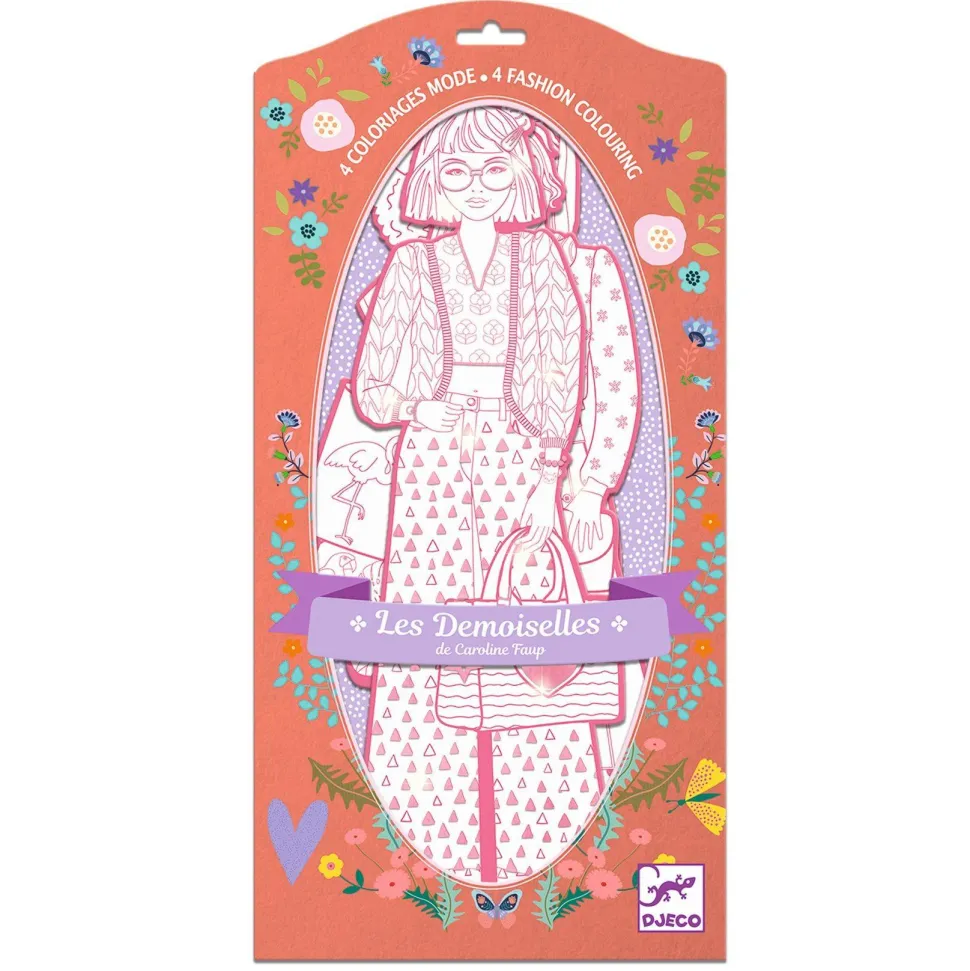 COLORIAGE GRAND FORMAT : Nina & ses amies - LES DEMOISELLES - Djeco