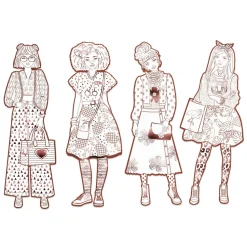 COLORIAGE GRAND FORMAT : Nina & ses amies - LES DEMOISELLES - Djeco