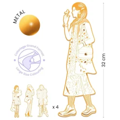 COLORIAGE GRAND FORMAT : Scout & ses amies - LES DEMOISELLES - Djeco