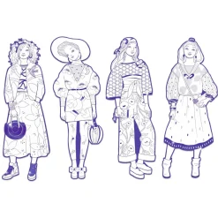 COLORIAGE GRAND FORMAT : Zaho & ses amies - LES DEMOISELLES - Djeco