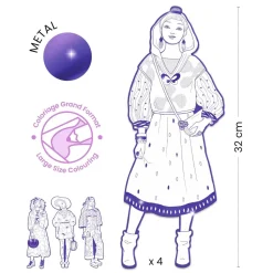 COLORIAGE GRAND FORMAT : Zaho & ses amies - LES DEMOISELLES - Djeco