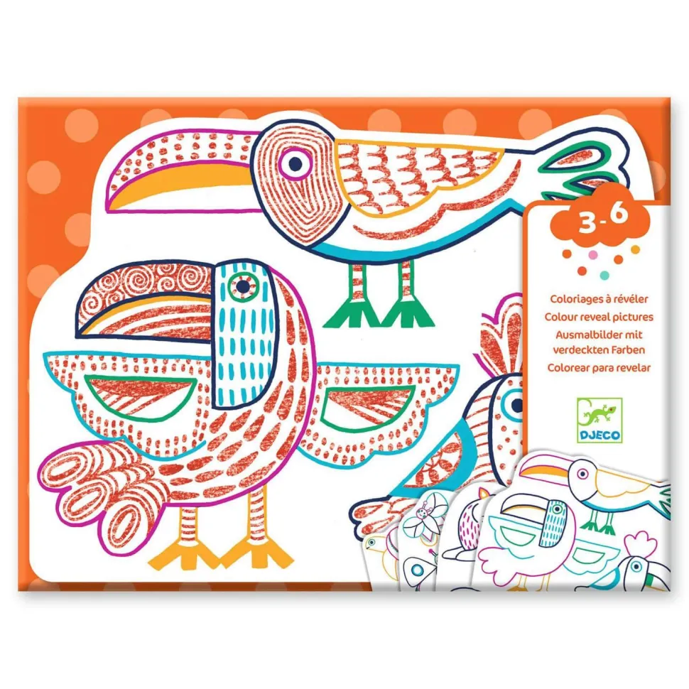 Coloriages à révéler : Familles sauvages - Djeco