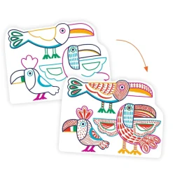 Coloriages à révéler : Familles sauvages - Djeco