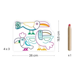 Coloriages à révéler : Familles sauvages - Djeco