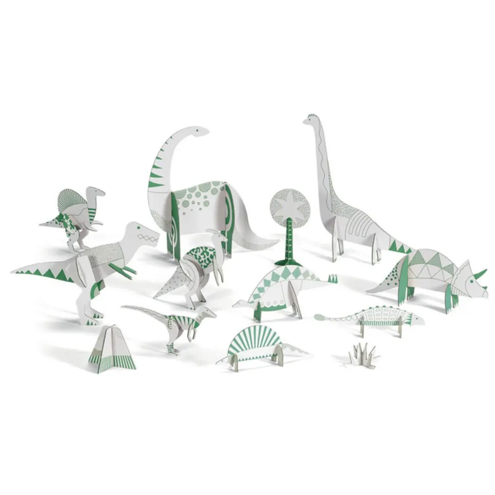 Colorie Assemble Joue : Les Dinosaures - Djeco