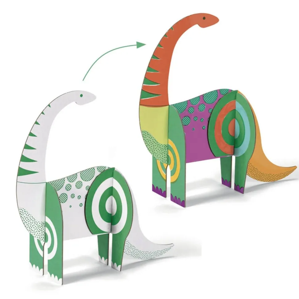 Colorie Assemble Joue : Les Dinosaures - Djeco