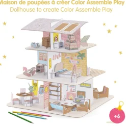 Colorie Assemble Joue : Maison de poupées - Djeco