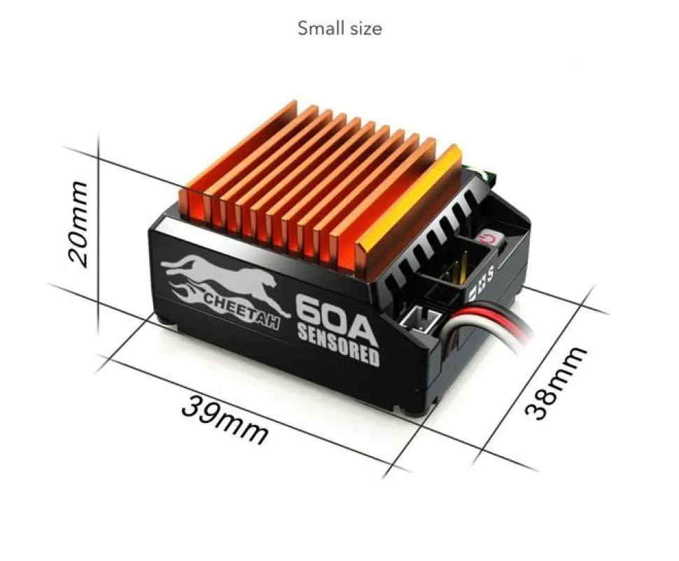 Combo Cheetah 10 Controleur S60A + Moteur 1600KV - 21.5T 2P Brushless - SkyRc