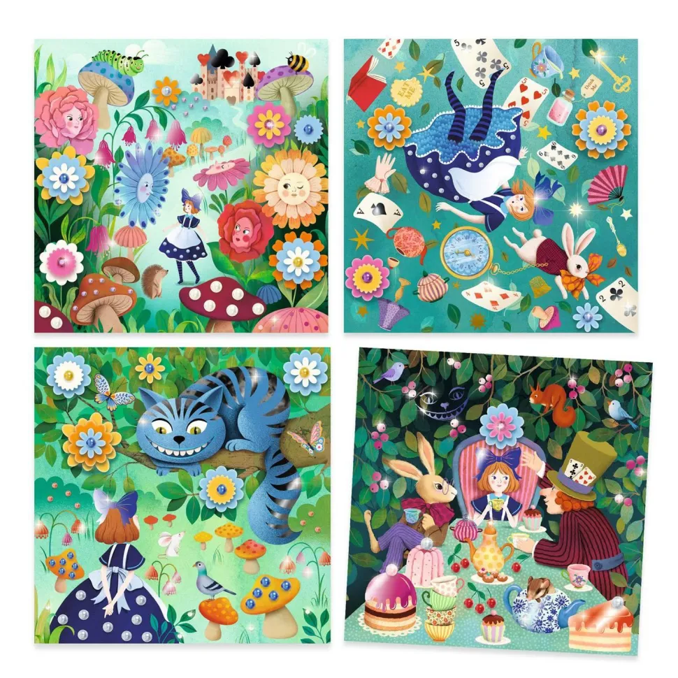 Conte à décorer : Au pays des merveilles - Djeco