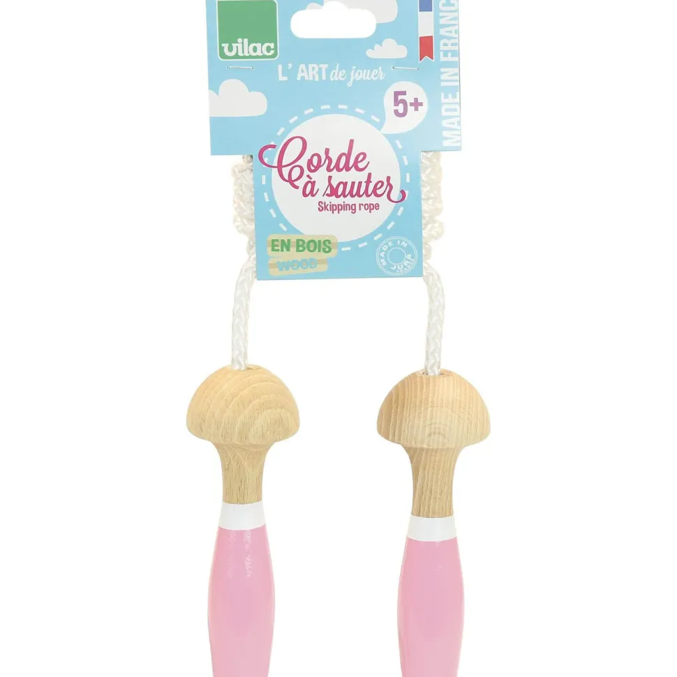 Corde à sauter en bois bi-couleur - Vilac