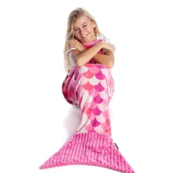 Couverture queue de sirène enfant rose - Kanguru
