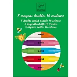 Crayons de couleur 8 crayons doubles, 16 couleurs - Djeco
