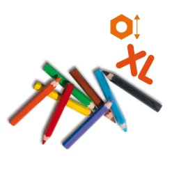 Crayons de couleurs My First : 8 crayons de couleurs XL - SES Creative