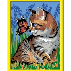 CreArt Kids 18x24cm : Chat et son compagnon le papillon - Ravensburger