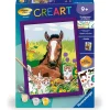 CreArt Kids 18x24cm : Cheval et chatons - Ravensburger