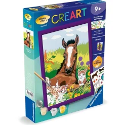 CreArt Kids 18x24cm : Cheval et chatons - Ravensburger