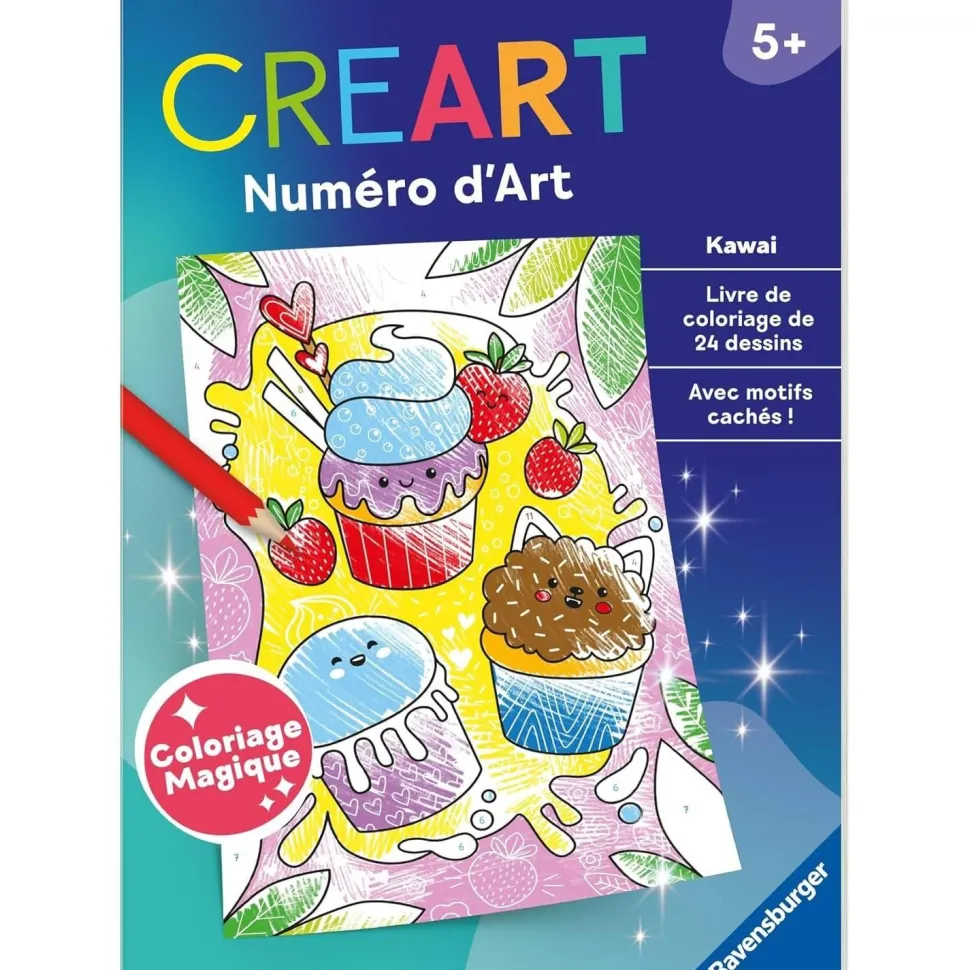 Creart livre de coloriage magique : Kawai - Ravensburger