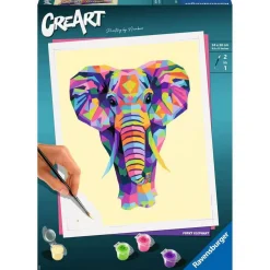 CreArt Peinture au numéro : Grand Format : Elephant - Ravensburger