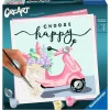CreArt Peinture au numéro : Carré - Choose happy - Ravensburger