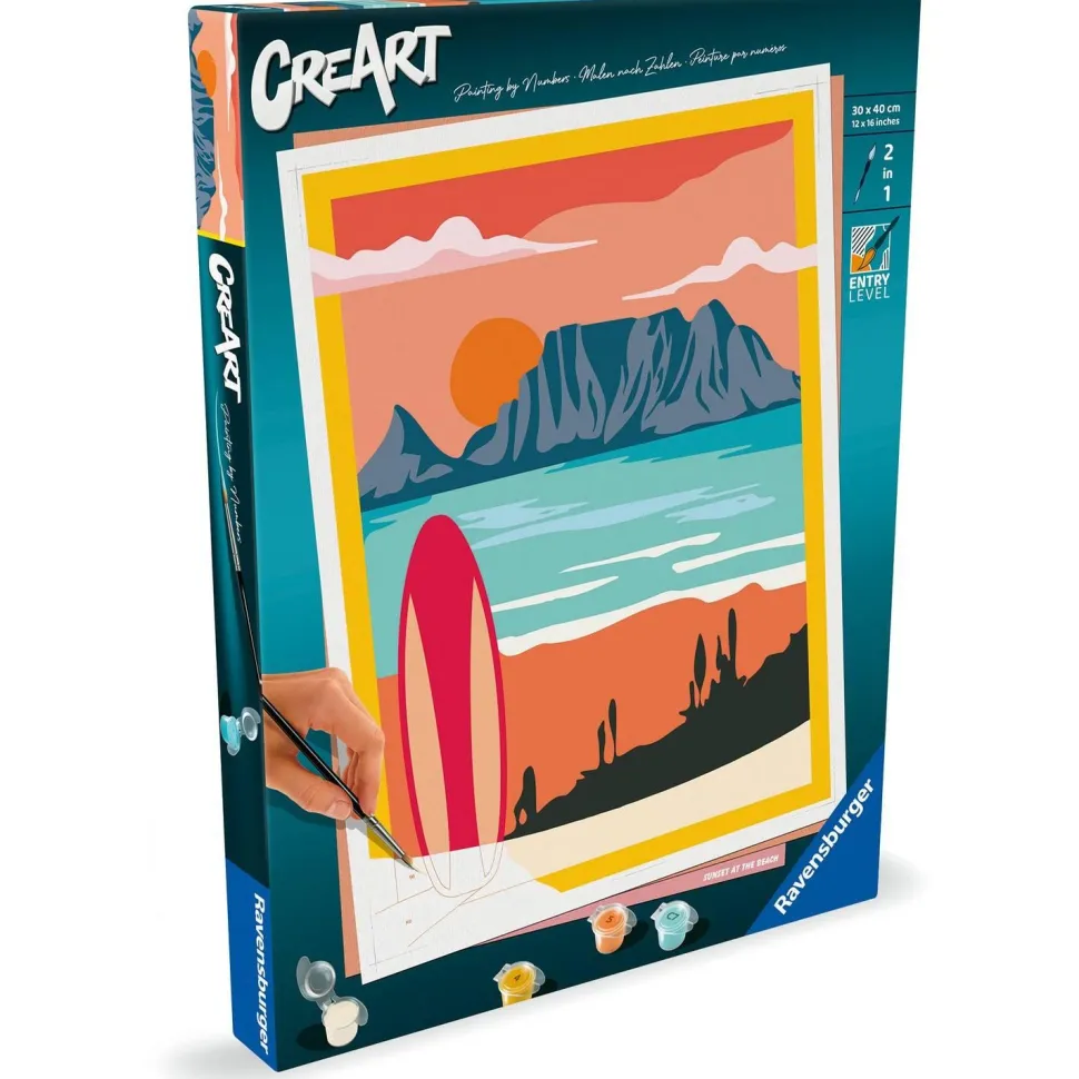CreArt 30x40cm : Sunset at the Beach - Ravensburger