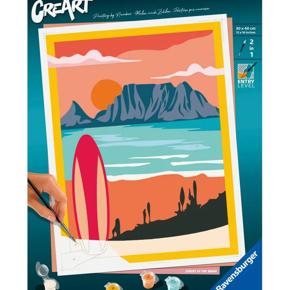 CreArt 30x40cm : Sunset at the Beach - Ravensburger
