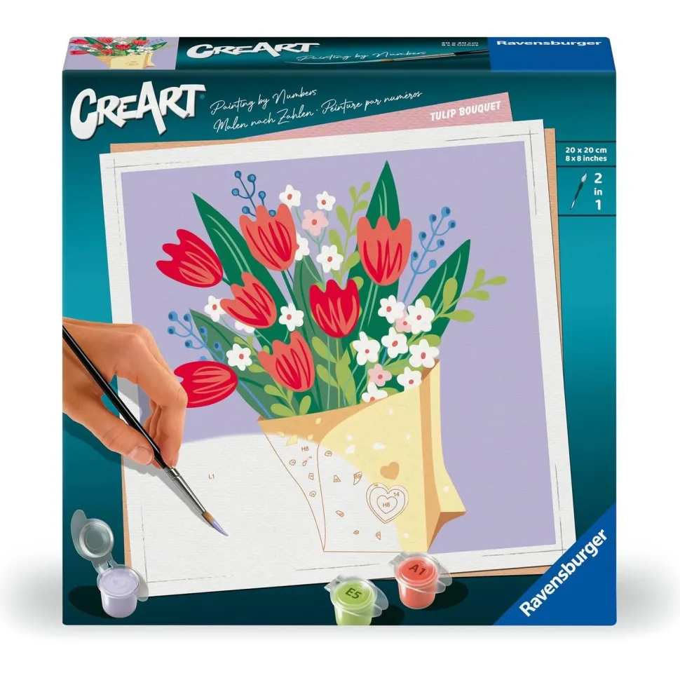 CreArt 20x20cm : Tulip Bouquet - Ravensburger