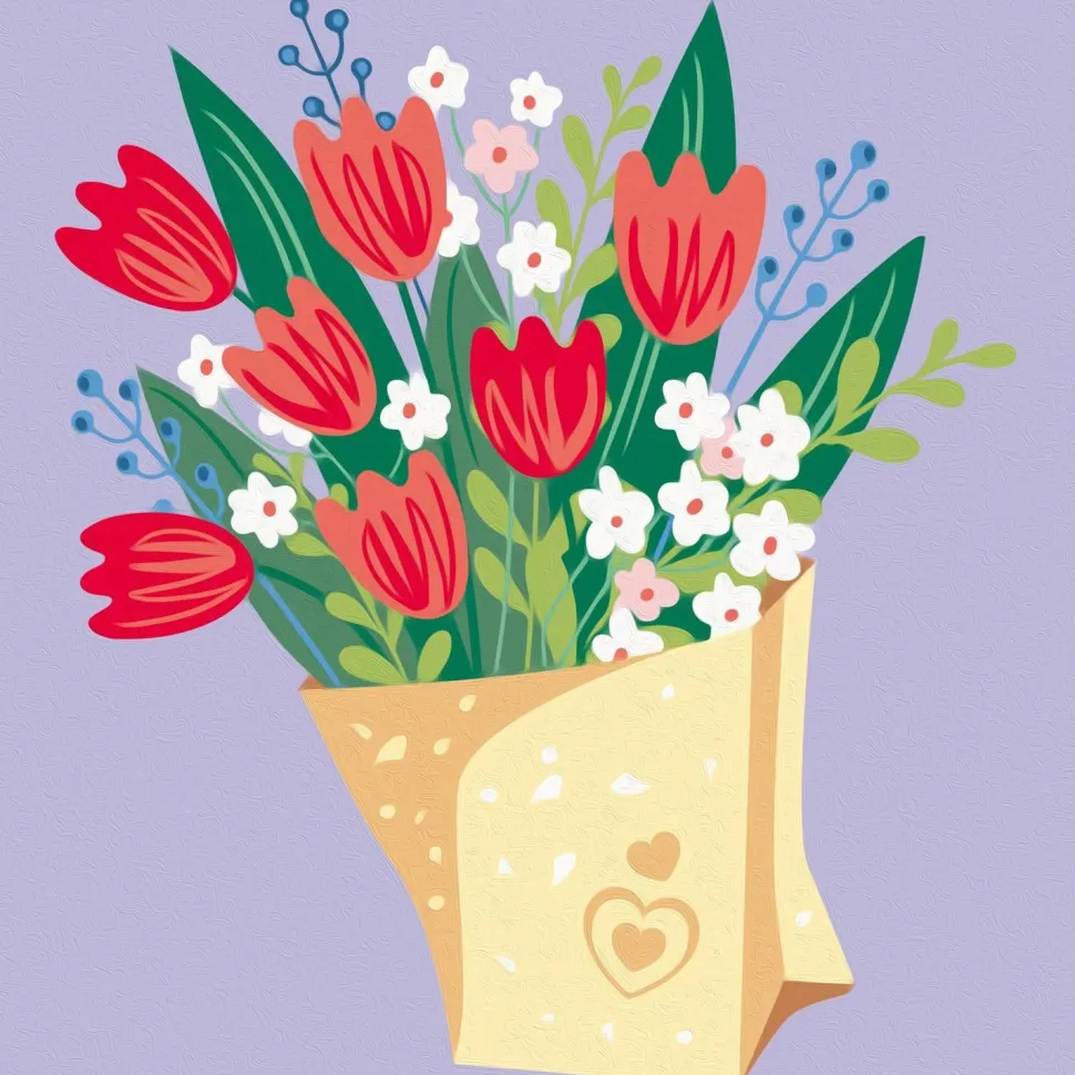 CreArt 20x20cm : Tulip Bouquet - Ravensburger