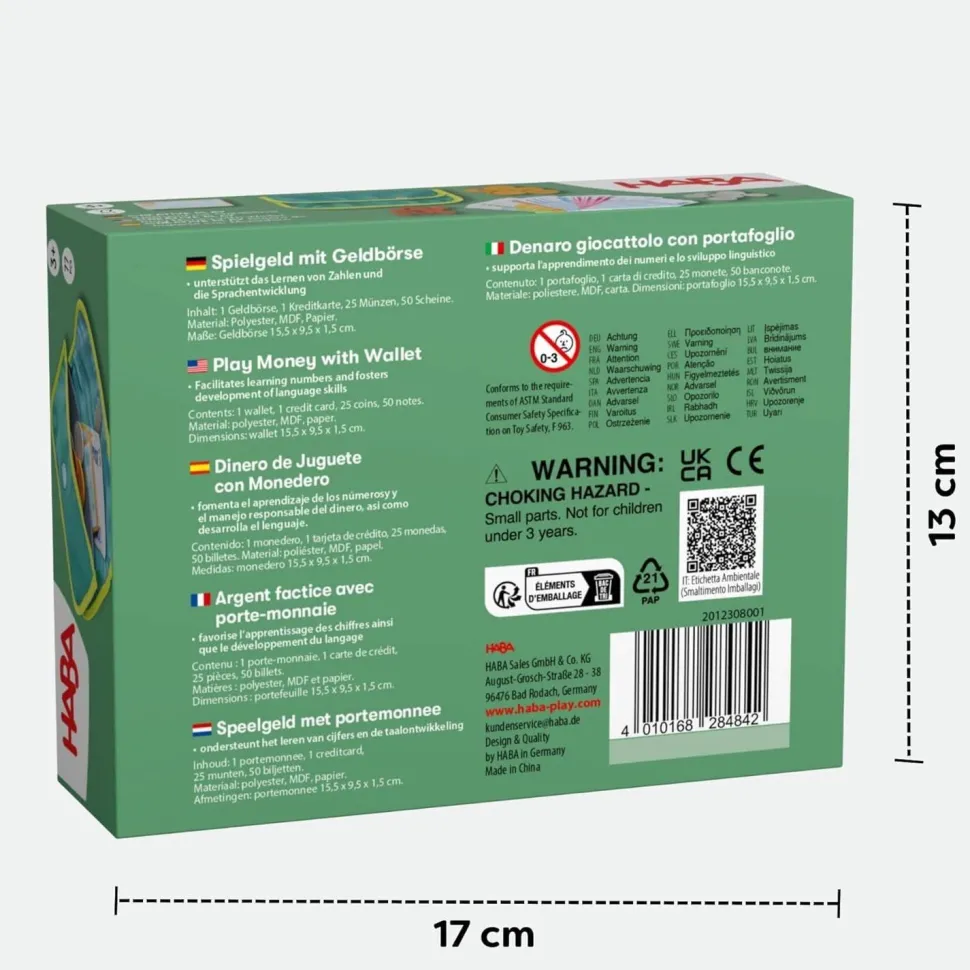 Creative Play - Argent factice avec porte-monnaie - Haba