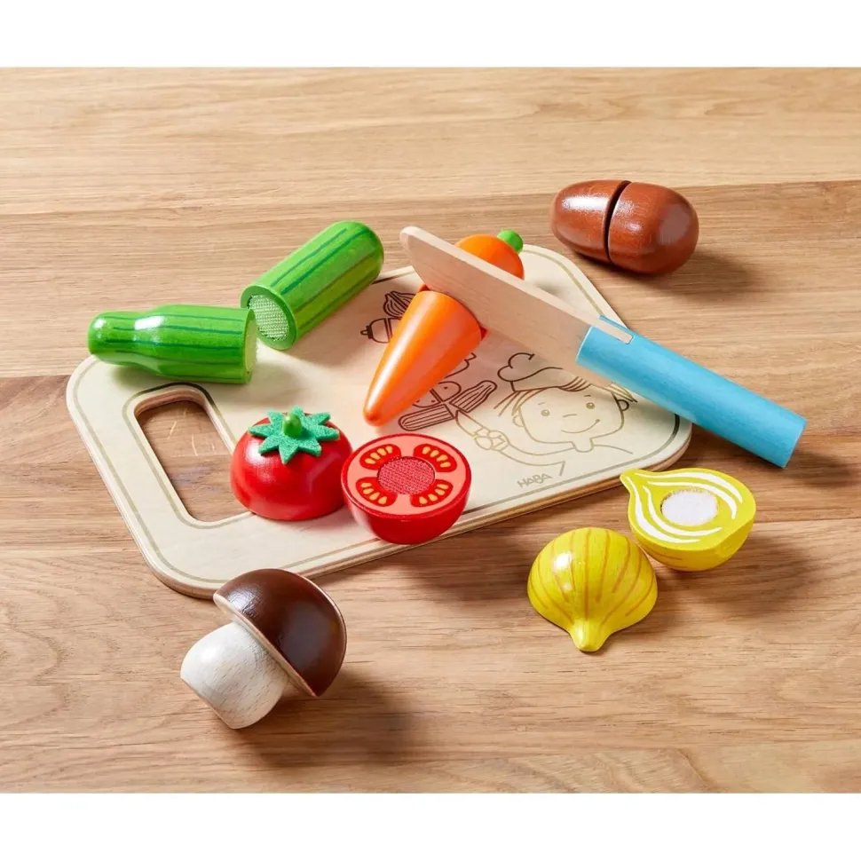 Creative Play – Set de légumes avec planche et couteau - Haba