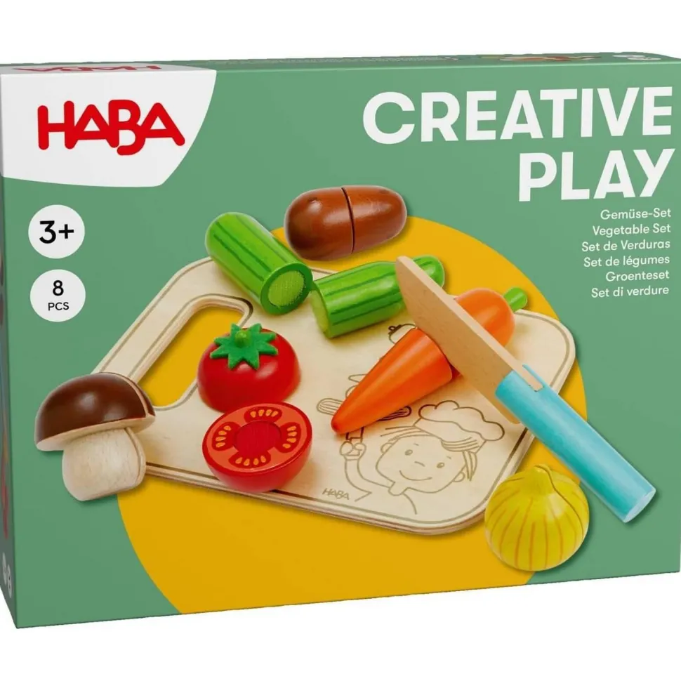 Creative Play – Set de légumes avec planche et couteau - Haba