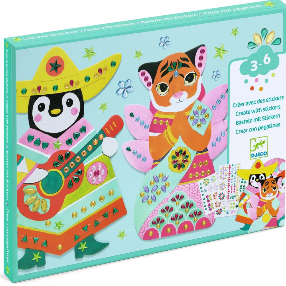 Créer avec des stickers : Brillants - Djeco