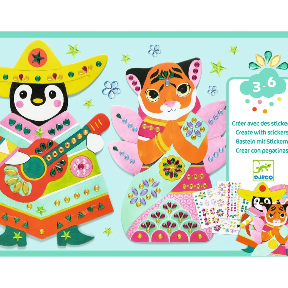 Créer avec des stickers : Brillants - Djeco