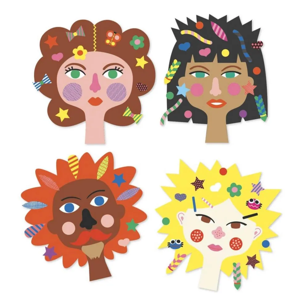 Créer avec des stickers : Coiffeur - Djeco