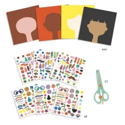 Créer avec des stickers : Coiffeur - Djeco