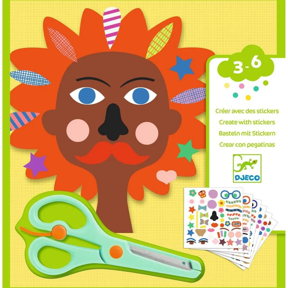 Créer avec des stickers : Coiffeur - Djeco