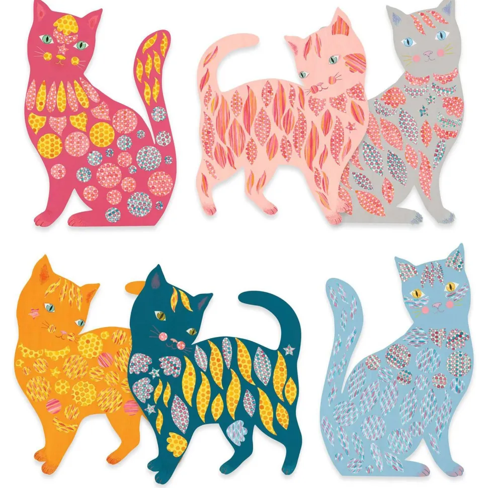 Créer avec du papier : Les jolis chats d’Elodie - Djeco