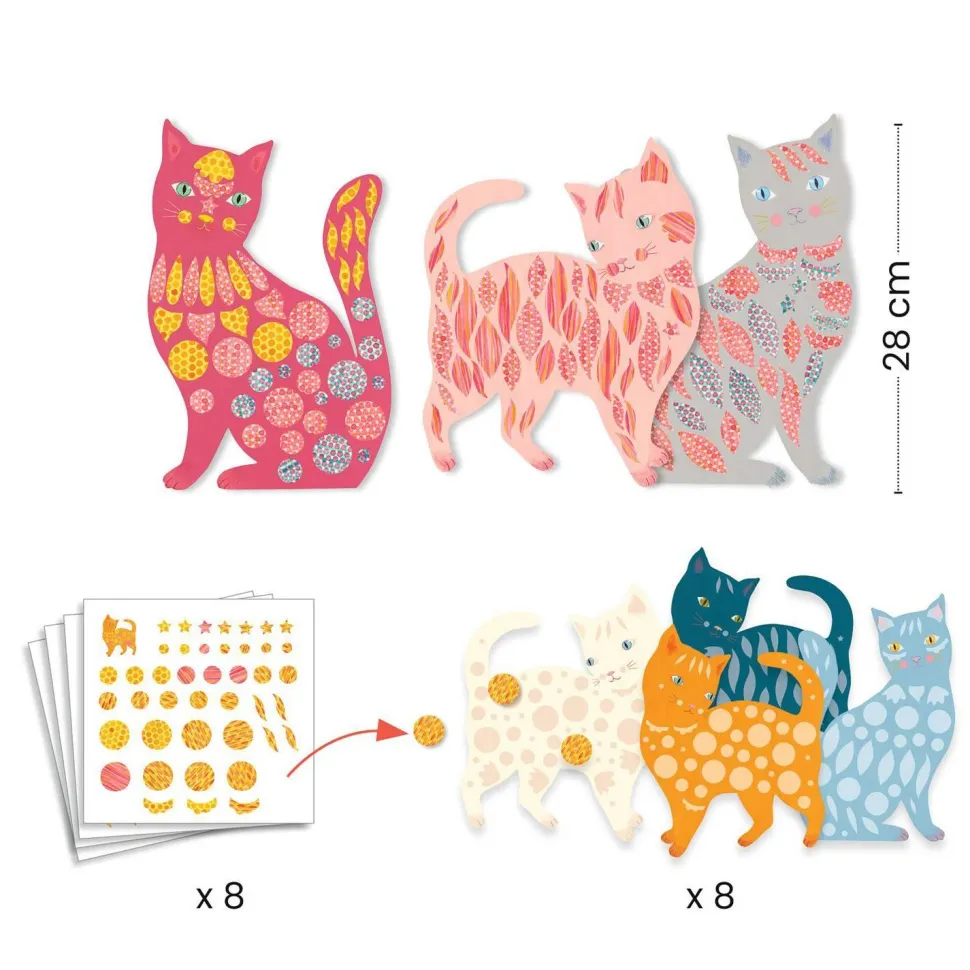 Créer avec du papier : Les jolis chats d’Elodie - Djeco