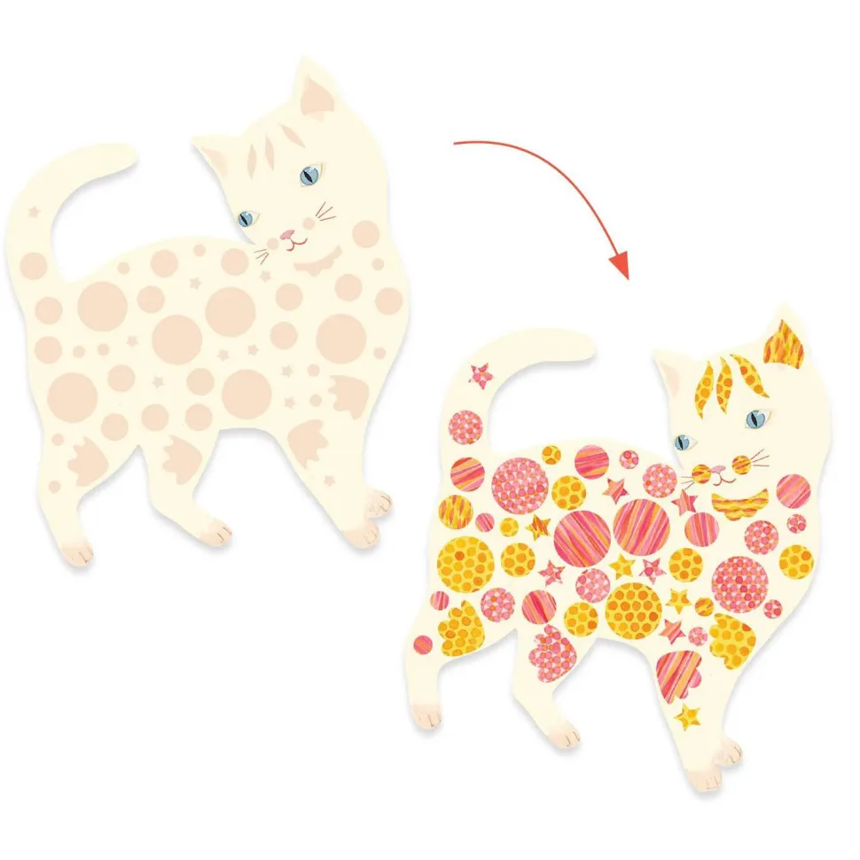 Créer avec du papier : Les jolis chats d’Elodie - Djeco