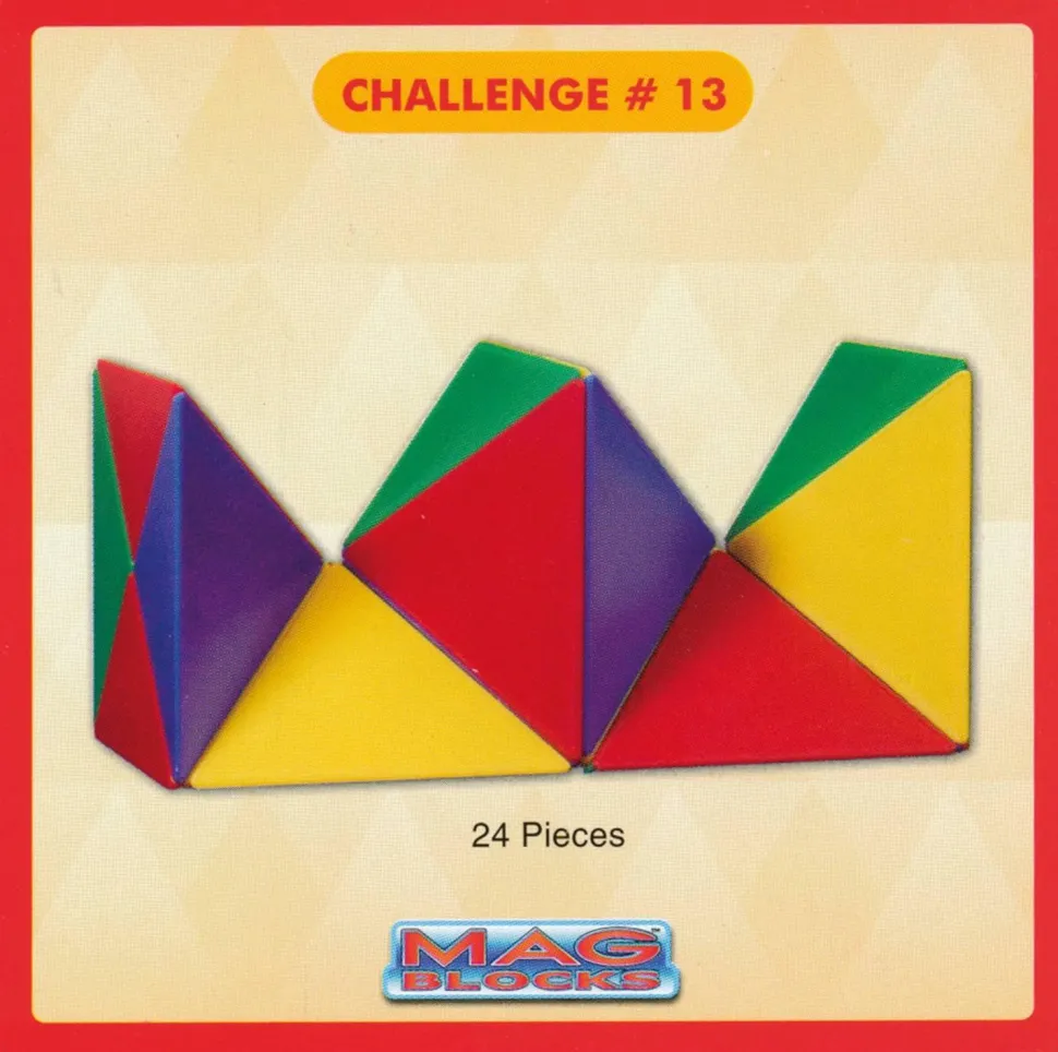 Cube magnétique de 24 pces avec 21 cartes de modèles - Eduplay