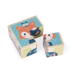 Cubes en bois : Mes Premiers Cubes : Portraits de la forêt - Janod