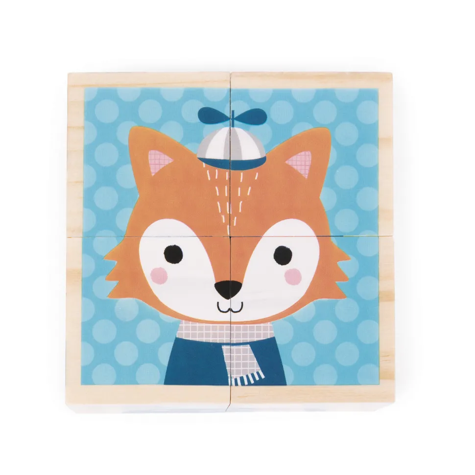 Cubes en bois : Mes Premiers Cubes : Portraits de la forêt - Janod