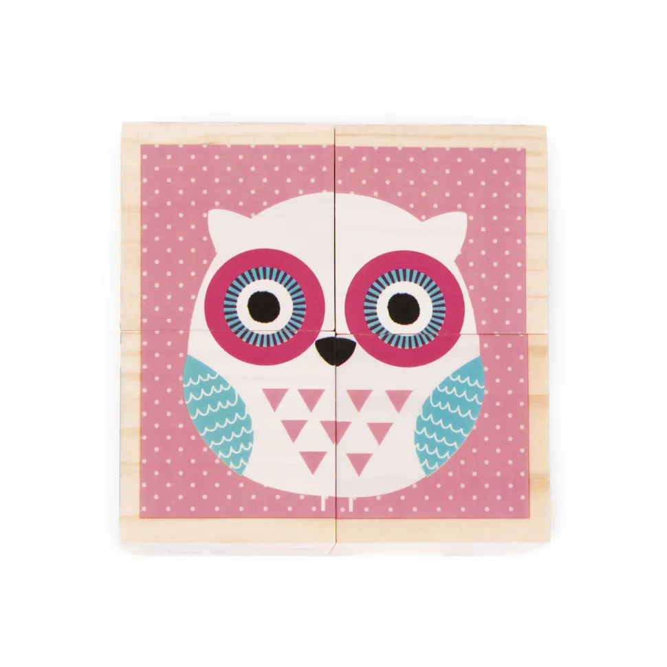 Cubes en bois : Mes Premiers Cubes : Bébés Animaux - Janod