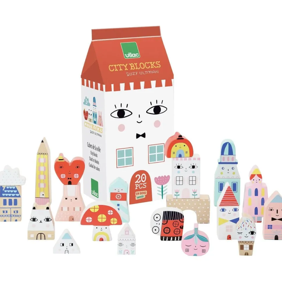 Cubes en bois : Tiny city Suzy Ultman - Vilac