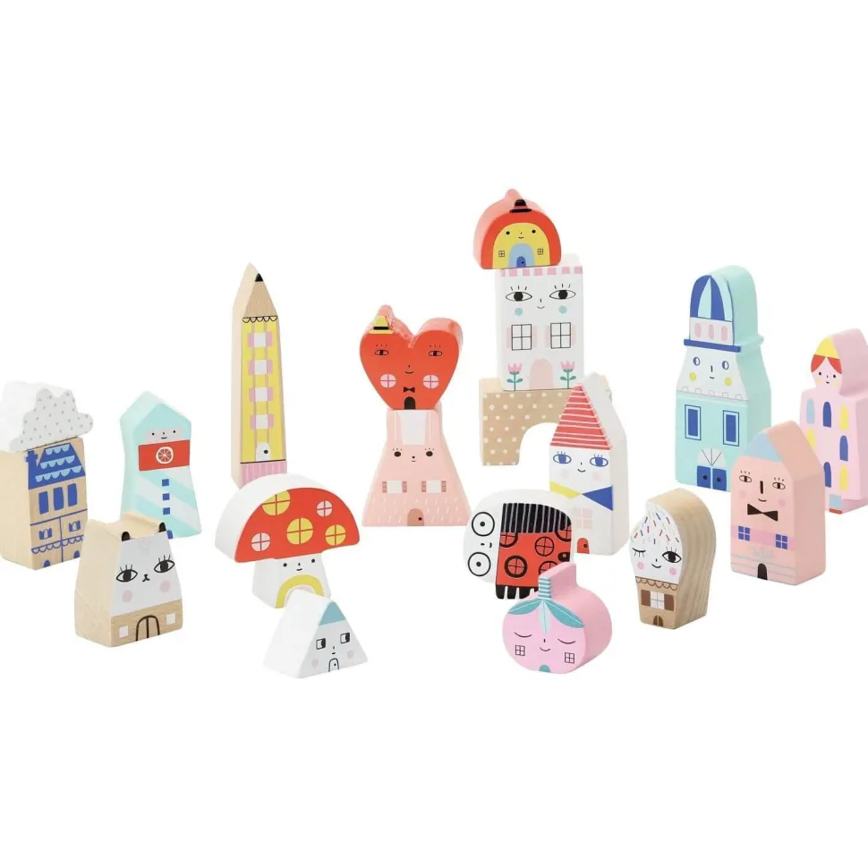 Cubes en bois : Tiny city Suzy Ultman - Vilac