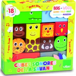 Cubes sonores animaux de la jungle - Vilac